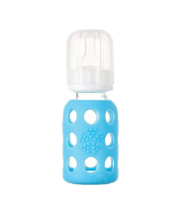 Mamadera de vidrio. Celeste. 120 ml - Imagen 1