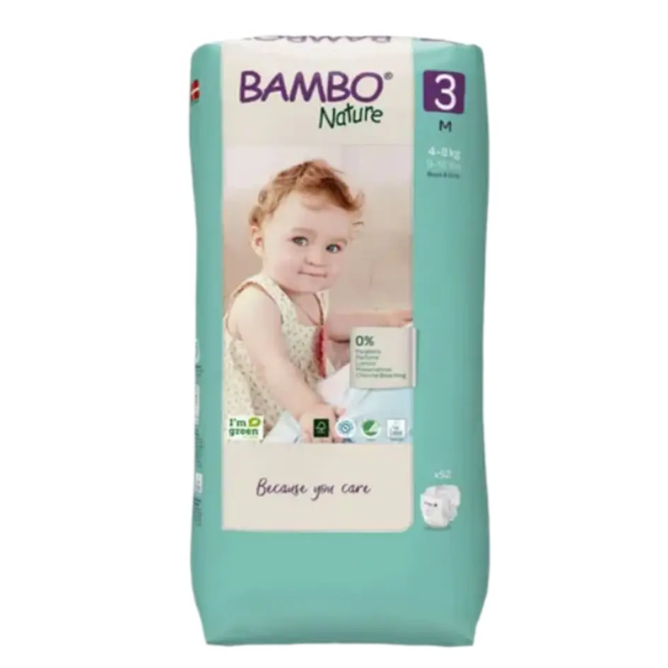 bambo 3g Pañal Bambo M. 4 a 8kg. 52un. - Imagen 1