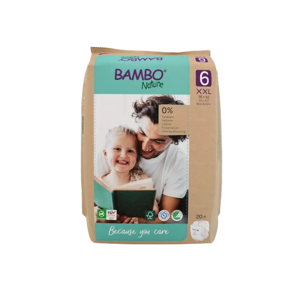 bambo 6ch Pañal Bambo XXL. Mas de 16kg. 20un. - Imagen 1