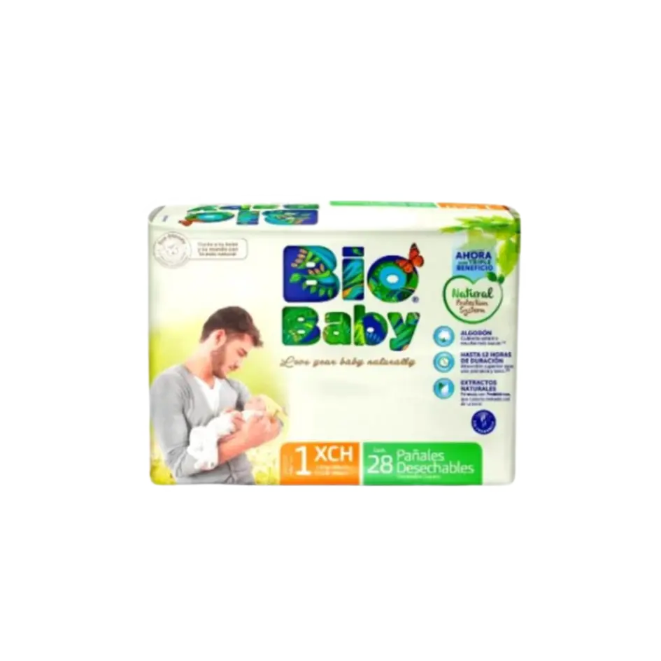 biobaby 1 Pañal BioBaby XCH. 3 a 6kg. 28un. - Imagen 1