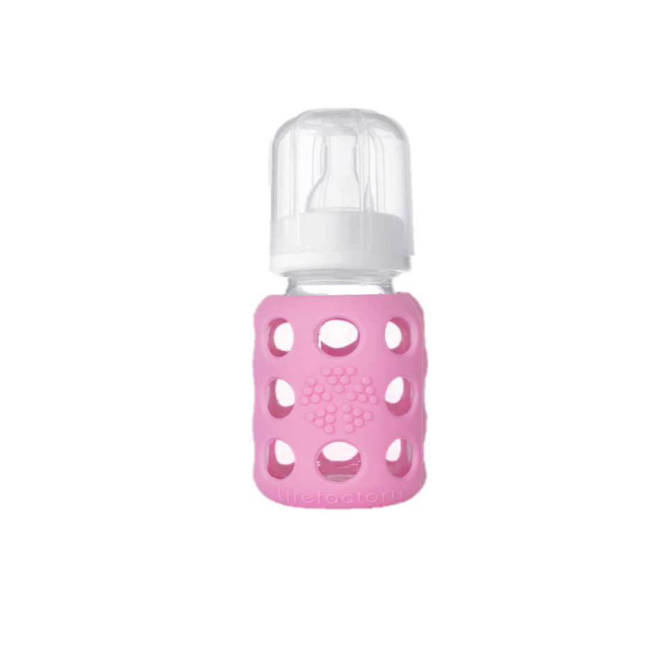 mamaderarosada Mamadera de vidrio. Rosado 120ml. - Imagen 1