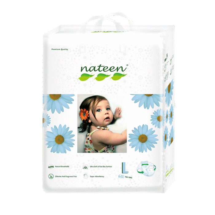 nateen 4g Pañal Nateen L. 7 a 18kg. 64 un. - Imagen 1