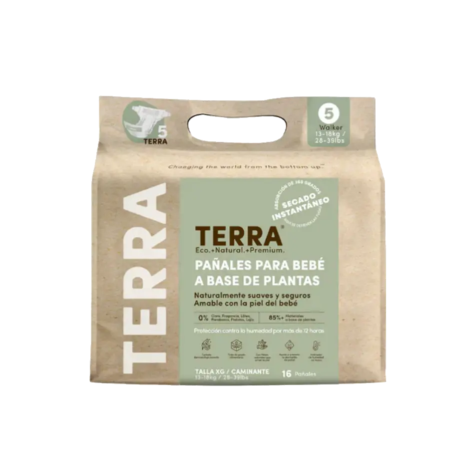 terra 5 Pañal Terra XG. 13 a 18kg. 16un. - Imagen 1